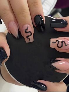 Snake Women, Nails Tips, Girls Nails, Easy Nail Art