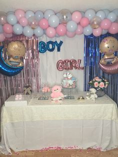 Gender Reveal Baby Shower Themes, Arch Balloon, Baby Gender Reveal Party Decorations, Rainbow Birthday Cake, Gender Reveal Party Decorations, Gender Reveal Decorations, Baby Gender Reveal Party, Birthday Party Theme Decorations, Baby Stickers