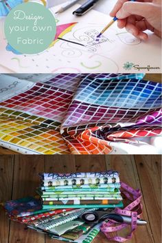 the process to make an art project with colored paper and crayons on it