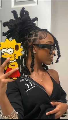 Creative Dreadlock Hairstyles, Updo Hairstyles With Locs, Cornrows Locs Black Women, Loc Styles For Prom, Locs Hairstyles Ideas, Loc Hair Styles, Women Dreadlocks, Dyed Dreads, Locs Journey