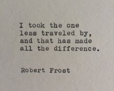 an old typewriter with the words robert frost on it's side and in black ink