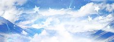 Ice Banner Discord, Blue Star Banner Discord, Blue Banner Twitter, Blue Youtube Banner, Blue Icons Anime, Light Blue Header, Blue And White Banner, Blue Divider, Light Blue Banner