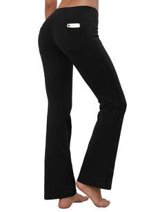 PRICES MAY VARY. Soft(cotton feels), stretchy & non see-through fabric : non see-through, quick drying, moisture wicking, breathable and stretchy high waist workout women's yoga pants tall bootcut pants accommodate to most body shapes, 4-way stretch technology of our high waist tall bootcut workout pants women's yoga pants for max comfort and mobility, contour your body without squeezing as you move from pose to pose. High waist & bootcut legs design: bubblelime women's bootcut yoga pants are de Workout Tummy, High Waisted Yoga Leggings, Styles Women, Waist Workout, Bootcut Pants, Leg Workout, High End Fashion, Yoga Women, Yoga Leggings