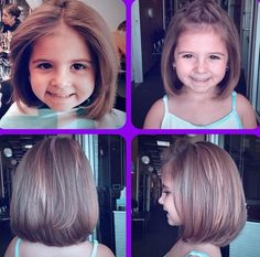 Kids Girl Haircuts, Kids Bob Haircut, Toddler Girl Haircut, Cute Bob Haircuts, Toddler Haircuts, Girls Short Haircuts, Girl Haircut, Kids Hair Cuts