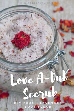 It’s time to stop and smell the roses and use them in a natural body scrub! I love a great body scrub. I have been trying to make my own DIY body scrubs and I created a cute a romantic inspired one just in time for Valentine’s Day. Valentine’s Day is my favorite holiday and … Face Recipes, Diy Body Scrubs, Diy Scrubs, Sustainable Holiday, Peppermint Sugar Scrubs, Lavender Sugar Scrub, Diy Sale, Crepe Paper Roses, Scrub Diy