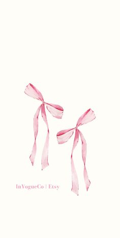 two pink bows tied to each other on top of a white background with the words invigocto i exay