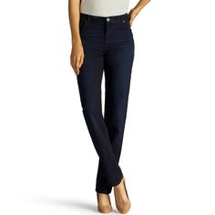 Revive your wardrobe with these petites' Lee jeans.5 pocketsFIT & SIZINGPetite: 29-in. approximate inseamShort: 27 1/2-in. approximate inseamMidrise sits above the hipButton flyStraight leg openingRelaxed fitFABRIC & CAREBlack Onyx: cotton, polyester, elastaneNiagara, El Paso: cotton, rayon, polyesterMeridian, Verona: cotton, rayon, spandexMachine washImported Size: 8 Petite. Color: Dark Blue. Gender: female. Age Group: adult. Material: Denim. Verona, Lee Jeans, Straight Leg Denim, Relaxed Fit Jeans, Mid Rise Jeans, Plus Size Jeans, Jeans Brands, Polished Look, Leggings Fashion