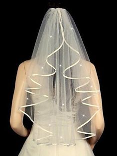 the back of a bride's wedding veil