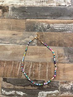 Seed bead necklace, rainbow colors, cute and you will love it Seed Bead Necklace, Beaded Necklaces, Bead Necklace, Seed Bead, Rainbow Colors, Seed Beads, Love It, Necklace Etsy, Beaded Necklace