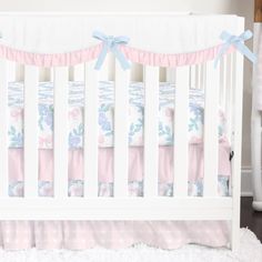 Granny Chic Scalloped Crib Bedding - gender_girl, Granny Chic, text 2024 Nursery, Baby 2024, Rail Guard, Baby Room Themes, Crib Bedding Girl, Chic Nursery, Cuddle Blanket, Nursery Curtains, Dream Nurseries