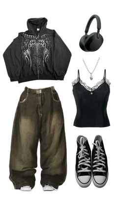 Guy Grunge Outfits, Drummer Outfits, New Rock Outfit, Baggie Outfit, Street Style Outfits Casual, Grunge Outfit, New Rock