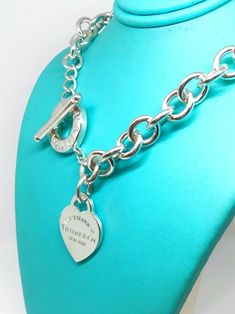 Beautiful! Authentic Tiffany & Company "Return to Tiffany" Heart Tag Toggle Necklace Like New Condition Sterling Silver 73.5 grams 15.5" Long Heart Measures 3/4"x1" Comes with a Gift Box!!! 100% Authentic Guaranteed! Return To Tiffany Necklace Outfit, Tiffany And Co Necklace Aesthetic, Tiffany Jewelry Aesthetic, Tiffany’s Necklace, Tiffany Necklace Y2k, Tiffinays Necklace, Tiffany Toggle Necklace, Heart Tag Toggle Necklace, 2000s Necklace