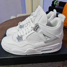 Deadstock, Purchased Brand New In 2017 At The Devonshire Mall In Windsor, Ontario. Never Worn Comes With The Original Box Cute High Top Jordans, Expensive Sneakers Women, New Jordans Shoes 2024, Cute Jordan 4, Nike Shoes For School, Shoes That Match With Everything, Shoes That Go With Everything, Cute Shoes For School, All White Jordans