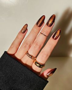 Click to see more.

50 Stunning Cat Eye Nail Designs to Captivate Any Crowd Warm Color Nails, Velvet Nails Design, Nail Shades, Copper Nails, Brown Nails Design, Pretty Nail Colors, Nail Color Trends