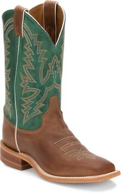 Justin Boots | Kenedy Brown #BRL317 Teal Leather, Square Toe Boots, Justin Boots, Ostrich Leather, Cowboy Boots Women, Deep Burgundy, Western Boot, Comfortable Boots, Toe Boots