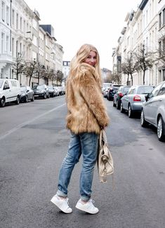 Fake Fur, Levi's 501, Outfit Look