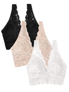 PRICES MAY VARY. Bralettes are perfect for when you want to feel comfortable but still look cute. The Smart&Sexy Signature Lace Deep V Bralette can be worn around the house or dressed up under your favorite tops. A wireless push-up bra, you won't believe how much lift this bralette can give! This bralette top features removable triangle cups for padding so you can customize your support. All-over lace bralette features extra wide front camisole straps, and a gorgeous deep V plunging neckline in Lace Bralette Outfit, Lace Bralette Top, House Wear, Bralette Outfit, Bralette Top, Bralette Tops, Shoulder Shirts, Women Supporting Women, Amazon Women