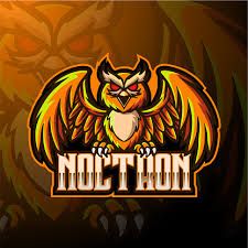 an angry owl with the word notion on it's chest and wings is shown