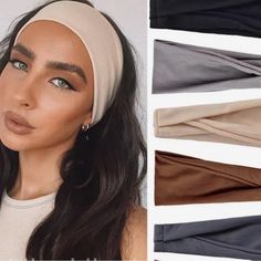 Nwot 2 Nylon Stretch Head Bands 1 Gray & 1 Beige Still In Package 2 Inch Headband, Head Bands For Makeup, Head Bands For Thick Hair, Woman’s Headbands, Headband Stretchy, Suede Headbands, Black Headbands, Thick Headband, Sweat Bands