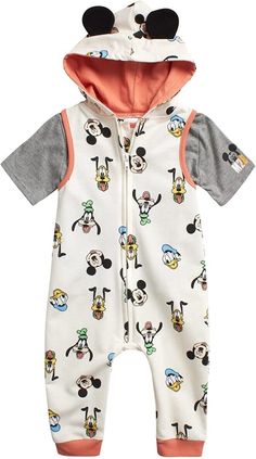 Sleeveless Coveralls, Baby Boy Disney, Disney Baby Clothes, Mickey Mouse Donald Duck, Baby Mickey Mouse, Disney Boys, Baby Mickey, Baby Mouse, Mickey Mouse And Friends