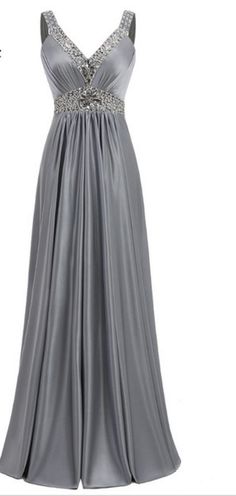 Evening dress women's sleeveless and sexy a line Grey Evening Dress, Inexpensive Prom Dresses, Wedding Dress Gown, Evening Fashion, Clothes Hangers, Women's Evening Dresses, Fashion Elegant, Dress Gown, Art Dress