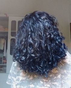 Deep Blue Curly Hair, Navy Curly Hair, Midnight Dark Blue Hair Curly, Blue Highlights In Black Hair Curls, Black Blue Curly Hair, Midnight Blue Hair Curly, Blue Black Hair Curly, Blue Highlights In Brown Hair Curly, Navy Blue Curly Hair