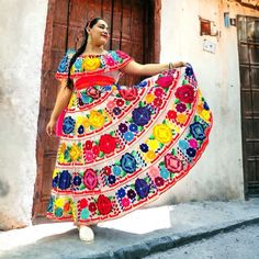 The Beautiful Chiapaneca Dress Is A Masterpiece From The Chiapas Artisans! Fully Handmade With Vivid Floral Silky Shiny Embroidery, It's A Favorite For Mexican Fiestas! The Campesina Off The Shoulder Top Is Made With A Shoulder Adjustable String. The Skirt Is Also Adjustable To Most Sizes. We Recommend This Set For Sizes S, M, L, Xl. Contact Us If You Need A Larger Size. The Embroidery Covers The Entire Skirt And Blouse, Back And Front. Please Consider That The Embroidery Colors Will Always Be D Chiapas Skirt, Traditional Multicolor Dress For Fiesta, Traditional Multicolor Fiesta Dress, Multicolor Maxi Dress For Spring Fiesta, Multicolor Spring Maxi Dress For Fiesta, Spring Fiesta Multicolor Maxi Dress, Multicolor Floral Print Dress For Fiesta, Multicolor Bohemian Maxi Dress For Fiesta, Multicolor Short Sleeve Dress For Fiesta