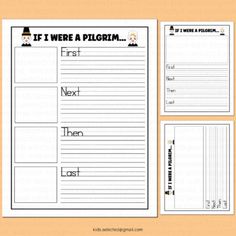 the printable halloween writing paper is shown in three different colors and sizes, including one with