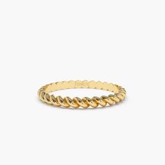 14K 2MM Twisted Rope Ring – FERKOS FJ Stackable Gold Band Rings, Stackable Band Gold Rings, Adjustable Yellow Gold Band Ring, Adjustable 14k Gold Band Rings, Rope Wedding Band, Twist Wedding Band, Rope Ring, Rope Rings, Twisted Band