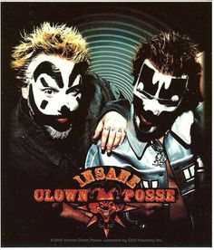 two men with clown makeup on their faces