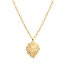 PRICES MAY VARY. High quality 18k gold lion necklace leo necklace twist chain necklace. Length-18"(45cm)*2"(5cm), Pendant-0.71"(18mm)*0.79"(20mm). It is a hypoallergenic necklace that is safe for your body. High polished finish, Shiny smooth surface, Lead-free and nickel-free, Simple and grand, expressive of your extraordinary taste. The perfect womens everyday necklace. This fashionable and novel adjustable necklace is a statement maker. It can be used as a layered necklace with other minimalis Leo Necklace Zodiac, Leo Necklace, Lion Charm, Hypoallergenic Necklace, Animal Lion, Gold Snake Chain, Lion Necklace, Horoscope Necklace, Lion Pendant