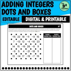 an image of adding numbers and boxes to printable