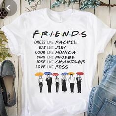 Women’s Top New No Tag Size S 85% Polyester 15% Spandex Very Soft And Comfy Bundle And Save Friends Shirts Tv Show, Monica Geller Dress, Chandler Bing Joey Tribbiani, Friends Tv Show Shirt, Friends Phoebe, Couples Clothes, Friends Tv Quotes, Tv Clothes, Rachel Friends