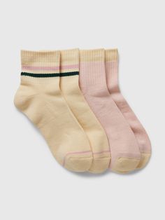 Studio Quarter Crew Socks (2-Pack) | Gap Factory Knit Ribbing, Toddler Jeans, Men Boys, Navy Stripes, The Gap, Socks Women, Crew Socks, Toddler Boys, Blue Stripes