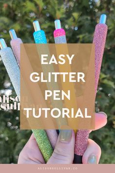 the easy glitter pen is perfect for beginners to use in their art projects and crafts