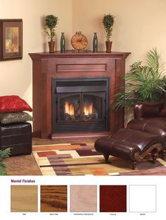 Empire 42 Corner Cabinet Mantel With Base in Unfinished Hardwood Finish Corner Mantle Decorating Ideas, Corner Mantle, Corner Mantle Decor, Mantle Decorating Ideas, Mantle Decorating, Corner Gas Fireplace, Propane Fireplace, Ventless Fireplace, Wooden Mantel