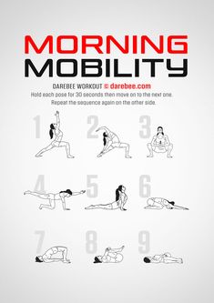 the poster shows how to do an exercise with different poses and numbers on each side