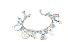 "Amazing and lovely handcrafted Cinderella  children bracelet.   Choose your style at checkout  Please see all pictures .. if you have any questions please contact me DETAIL: A) Bracelet with cinderella center, left of her is fairy godmother B) bracelet with cinderella center, left of her is tall clock C) bracelet with blue crystals Bracelet measure approx. 6 1/2\" to fit children. Personalize your jewelry by adding a birthstone or initial  Click here to add initial: $3.00 https://www.etsy.com/l Cinderella Gifts, C Bracelet, Castle Jewelry, Jewelry Princess, Fairy Tale Jewelry, Blue Crystal Bracelet, Princess Jewelry, Choose Your Style, Fairy Godmother