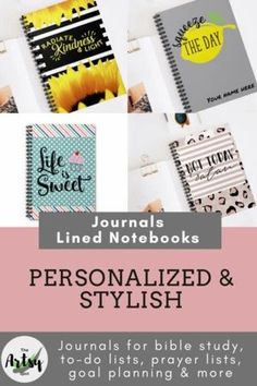 journals lined notebooks with personalized and stylish pages for kids to do lists, prayer lists, goal planning & more