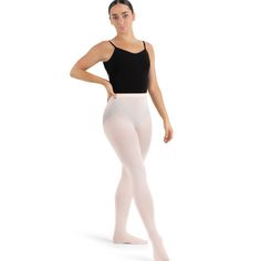 Prioritize comfort and exude confidence with the Mesh Transition Tight with Mock Seam. The pointelle nylon and spandex fabric blend features a subtle texture for a professional, polished look. The stylized back seam elongates the legline, while the matte, semi-opaque fabric is stretchy and will not snag during even your most challenging class or competition. The elastic waistband will stay securely in place during any routine. Dyed-to-match gusset for freedom of movement. Stitched hole on the so Stretch Full Length Leotard, High Stretch Full Length Dance Tights, High Stretch Full-length Dance Tights, High Stretch Footless Dancewear Hosiery, Footless High Stretch Dance Tights, Footless High Stretch Tights For Dance, High Stretch Footless Tights For Dance, Full Length Fitted Dancewear Tights, Fitted Footless Yoga Tights