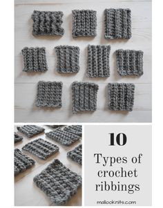 10 types of crochet ribbings for beginners to knit and how to use them