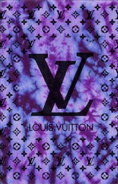 the louis vuitton tie - dyed t - shirt is shown in purple and black