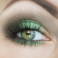 Fairy Eye Makeup, Saint Patricks Day Makeup, Iridescent Eyeshadow, Green Eye, Green Eyeshadow, Holiday Makeup, Day Makeup