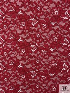 red lace fabric with hearts on it