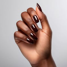 Cocoa gel polish is a rich, chocolatey shade that’s an absolute staple for every nail kit. With its deep, velvety brown hue, Cocoa exudes warmth and sophistication, making it a versatile choice for any season. Gel colour system UV and LED curable Soak off Highly pigmented Long lasting wear Silky smooth application Vegan & Cruelty Free Use with a TWENTY™ base coat and top coat to ensure the gel application is complete. One 18ml bottle achieves up to 85 sets. FOR PROFESSIONAL USE ONLY. Colour Representation: We work hard to ensure the colour shown on screen matches the product as closely as possible. However, colours may vary slightly to the physical product due to differences in screen resolution on varying devices. Join the TWENTY Insta fam...Tag @twenty.pro.official to share your #nailfie Short Oxblood Nails, Chocolate Red Nails, Espresso Nail Color, Brown Toe Nail Polish, Black Brown Nails, Cherry Brown Nails, Reddish Brown Nails, Dark Brown Chrome Nails, Square Aura Nails