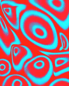 an abstract blue and red background with circles