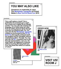 an advertisement for the new york art book fair, which is going on sale in may