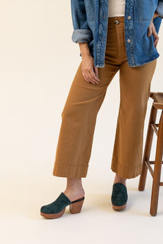 Meet your new best friend, Ava. She's a mule, with a twist! Her clog-inspired platform gives you an extra lift and her soft leather upper will hug your foot in all the right places. Dress her up or down, Ava is the perfect shoe to throw on in any type of weather. Comfortable Mules For Workwear, Chic Leather Footbed Clogs For Fall, Casual Clogs For Workwear In Fall, Casual Clogs For Fall Workwear, Casual Workwear Clogs For Fall, Casual Fall Platform Sandals, Leather Closed Toe Clogs With Wrapped Heel, Casual Fall Mules With Wooden Heel, Platform Clogs For Workwear In Spring