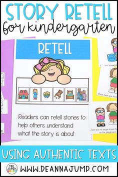 an interactive story telling about how to read the story with pictures and text on it