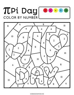 the color by number page for tpi day